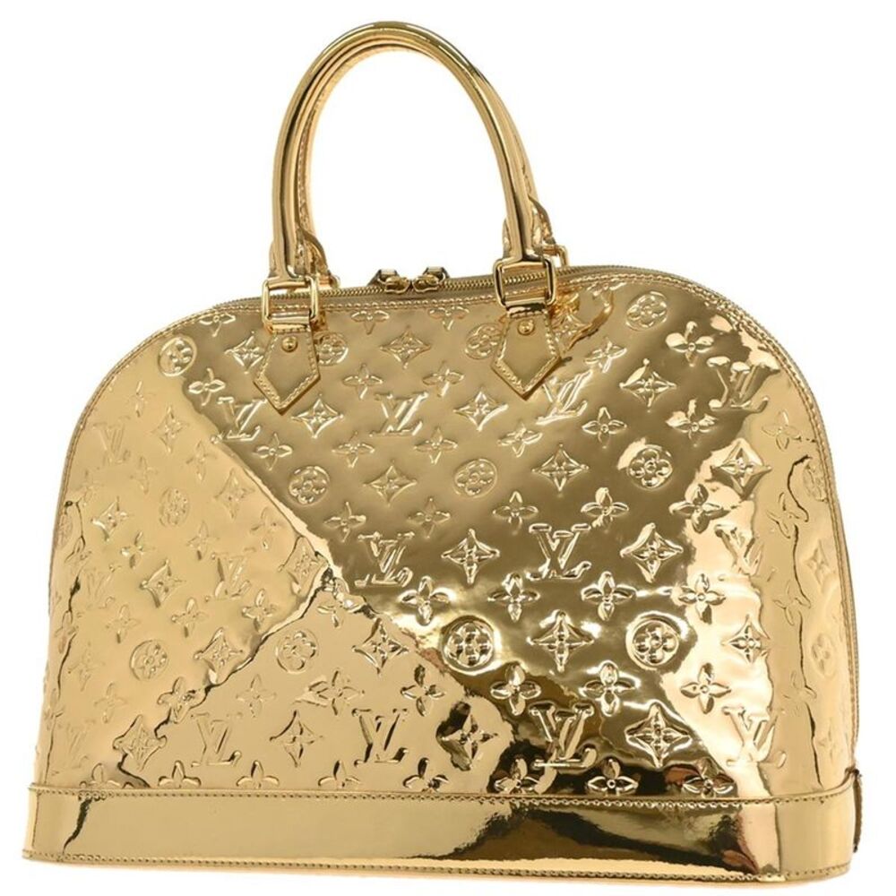 Louis Vuitton Alma Handbag Monogram Miroir Pvc Gold Canvas Handbag - Picture 2 of 10
